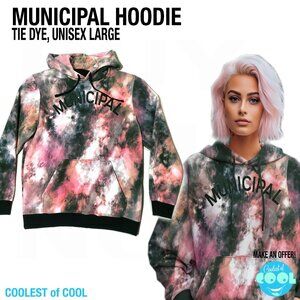 Municipal Sport Utility Gear Hoodie unisex Large Tie Dye pullover Aria Wahlberg